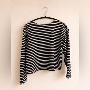 Buck Mason Breton Stripe Jersey Mariner Tee, Medium.